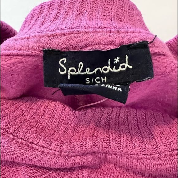 NWT Splendid Crewneck Hombre Top in Deep Orchid - Picture 11 of 13